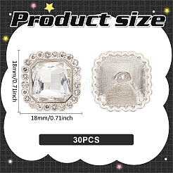 Alloy Rhinestone Shank Buttons&nbsp;DIY-MA0005-99B