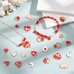 72Pcs 18 Styles Alloy Enamel Pendants&nbsp;ENAM-AR0001-61