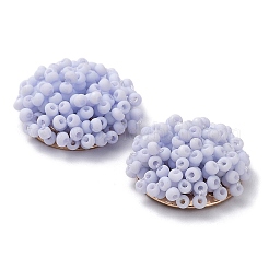 Glass Seed Beaded Cabochons&nbsp;FIND-G058-02D