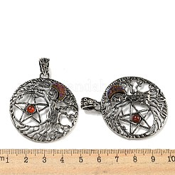 Natural Red Agate(Dyed & Heated) & Electroplated Druzy Agate Pendants&nbsp;G-K338-18AS
