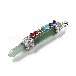 Chakra Theme Natural Green Aventurine Big Pendants&nbsp;G-I322-06P-04
