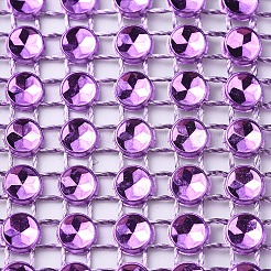 8 Rows Plastic Rhinestone Napkin Rings&nbsp;LS-AJEW-D042-01A