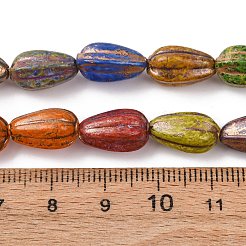 Painted Glass Beads Strands&nbsp;GLAA-B037-06