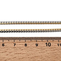 3MM Two Tone Unisex 304 Stainless Steel Panzer Chain Necklaces&nbsp;NJEW-A067-03GP