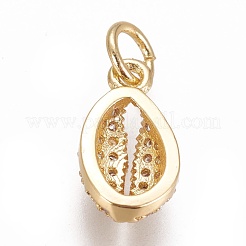 Brass Micro Pave Cubic Zirconia Charms&nbsp;ZIRC-E145-80G