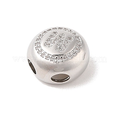 Rack Plating Brass & Cubic Zirconia Pendants&nbsp;KK-Z047-07P-M-RS