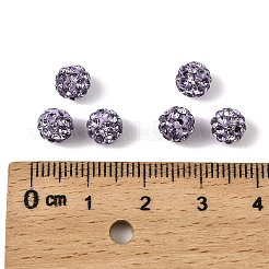 Polymer Clay Rhinestone Beads&nbsp;RB-H284-6MM-Half-371