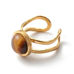 Natural & Synthetic Mixed Gemstones Cuff Ring&nbsp;RJEW-JR00366