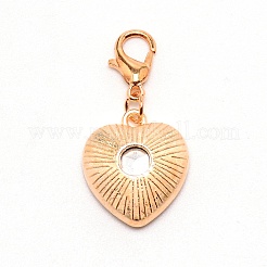 Heart Glass Pendant Decorations&nbsp;HJEW-WH0036-19E
