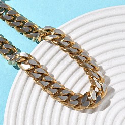 201/304 Stainless Steel Cuban Link Chains Bracelets for Unisex&nbsp;BJEW-F522-04G