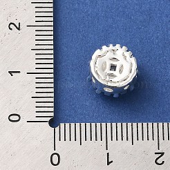 Brass Micro Pave Clear Cubic Zirconia Beads&nbsp;KK-G503-11S