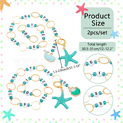 Acrylic Beaded Knitting Row Counter Chains&nbsp;HJEW-NB00168