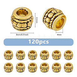 120Pcs Tibetan Style Alloy Beads&nbsp;FIND-DC0006-82AG