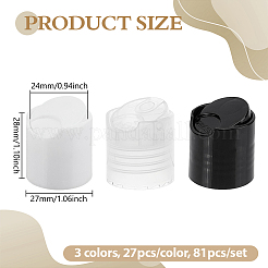 81Pcs 3 Colors Plastic Press Cap&nbsp;DIY-GO0003-41