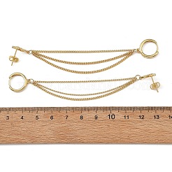 Chain Shape Brass Hoop Dangle Earrings&nbsp;EJEW-JE07407