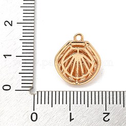 Beach Theme Brass Micro Pave Clear Cubic Zirconia Pendants&nbsp;KK-Z072-04KCG-01