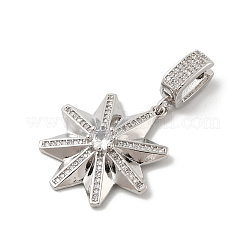 Brass Micro Pave Cubic Zirconia Pendants&nbsp;KK-U047-10P