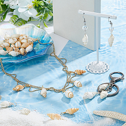 60Pcs 6 Styles Copper Wire Wrapped Natural Shell Pendants&nbsp;PALLOY-FH00099