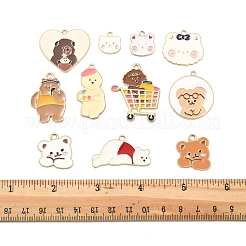 28Pcs 11 Styles Alloy Enamel Pendants&nbsp;ENAM-FS0003-17
