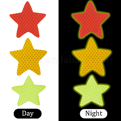 30Pcs 6 Styles Star & Arrow Waterproof PET Warning Stickers&nbsp;STIC-GF0001-20