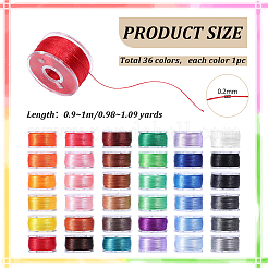 36 Rolls Polyester Embroidery Thread Set with Storage Box&nbsp;DIY-WH0622-721