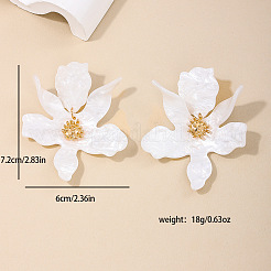 Valentine's Day Acrylic & Alloy Dangle Stud Earrings&nbsp;WGA54F3-01