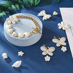 180Pcs 9 Style ABS Plastic Imitation Pearl Beads&nbsp;OACR-CD0001-08