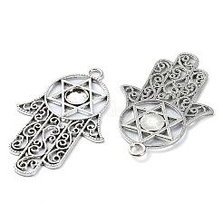 Tibetan Style Alloy Pendant Cabochon Settings&nbsp;TIBE-H142-10AS