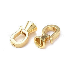 Rack Plating Brass Fold Over Clasps&nbsp;KK-E080-05G