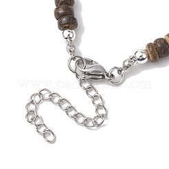 Natural Wenge Wood Pendant Necklaces&nbsp;NJEW-JN04791-02