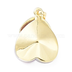 Real 18K Gold Plated Rack Plating Brass Micro Pave Cubic Zirconia Pendants&nbsp;KK-G466-02G