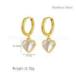 Stylish Heart Stainless Steel Hoop Earrings&nbsp;CL8045-2