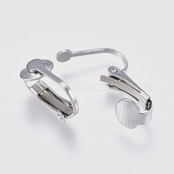 Tarnish Resistant 304 Stainless Steel Clip-on Earring Findings&nbsp;STAS-I097-025P