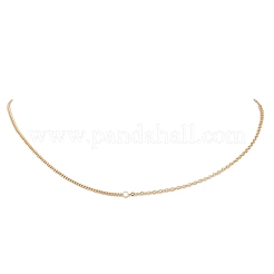 1.5MM Brass Cable Chain Curb Chain Necklaces for Women&nbsp;NJEW-JN05555-02