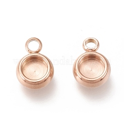 Ion Plating(IP) 304 Stainless Steel Pendant Cabochon Settings&nbsp;STAS-I162-01A-RG