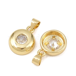 Brass Cubic Zirconia Pendants&nbsp;KK-L251-45G