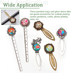 38pcs 14 Styles Alloy with  Iron Bookmark Cabochon Setting&nbsp;FIND-NB0005-25