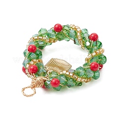 Christmas Theme Handmade Weave Seed Beads Pendants&nbsp;PALLOY-JF02838