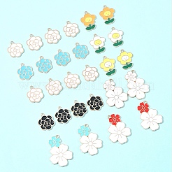28Pcs 10 Styles Alloy Enamel Pendants&nbsp;ENAM-FS0002-16
