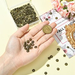 200Pcs 10 Styles Zinc Alloy Bead Caps&nbsp;FIND-CJ0004-78