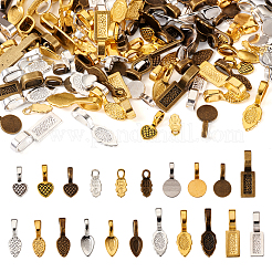 Alloy Glue-on Flat Pad Bails for Pendant Making&nbsp;PALLOY-TA0001-41