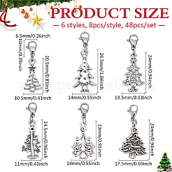 Christmas Trees Alloy Pendant Decoration&nbsp;HJEW-FG00005