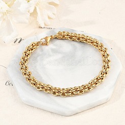 304 Stainless Steel Rope Chain Bracelets for Women Men&nbsp;BJEW-F488-38G