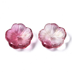 Transparent Spray Painted Glass Beads&nbsp;GLAA-Q089-003-G004