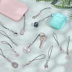 20Pcs Resin & Alloy Mobile Straps&nbsp;HJEW-PH02164