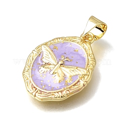Brass Enamel Pendants&nbsp;KK-K427-07G