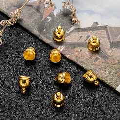 Brass Cord Ends&nbsp;KK-D217-10x8-G