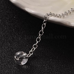 Platinum Tone Brass Crystal Cone Hexagonal Pointed Dowsing Pendulums&nbsp;MAK-M015-01I