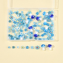 156Pcs 9 Styles Handmade Millefiori Glass Beads&nbsp;LAMP-FS0001-33