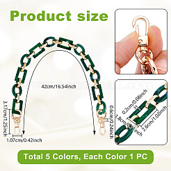 5Pcs 5 Colors Acrylic and CCB Plastic Link Chains Bag Handles&nbsp;AJEW-PH0002-65